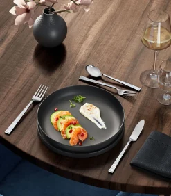 Outlet Schaal plat zwart Iconic Tafelgerei