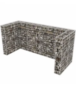 Sale Schanskorf drievoudige vuilnisbak ombouw 250x100x120 cm staal Manden En Bakken