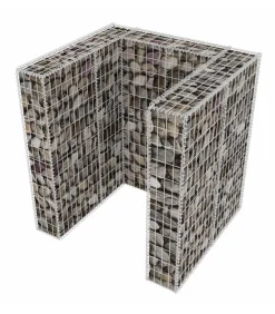 Schanskorf enkele vuilnisbak ombouw 110x100x120 cm staal Manden En Bakken