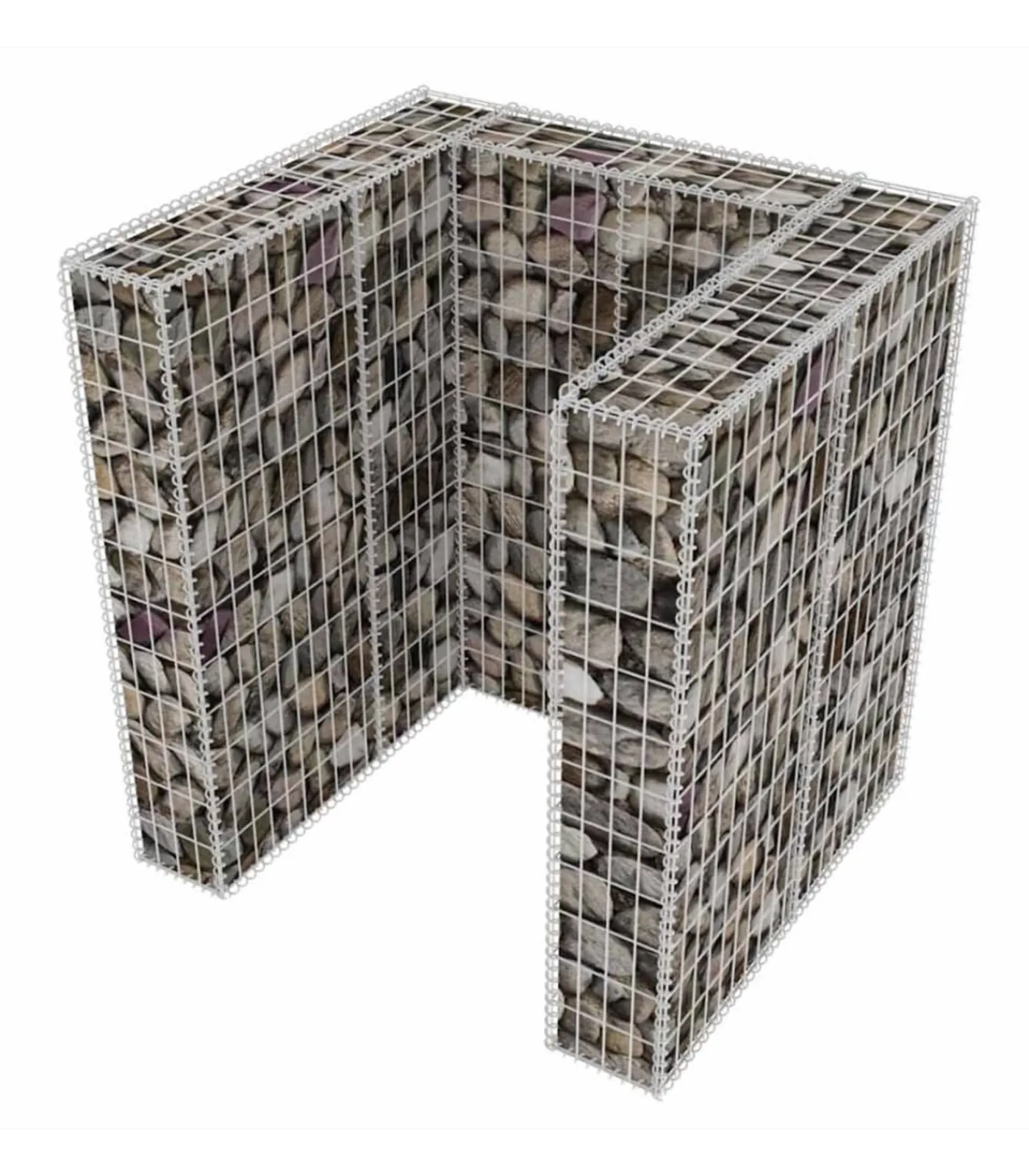 Schanskorf enkele vuilnisbak ombouw 110x100x120 cm staal Manden En Bakken