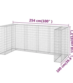 Discount Schanskorf voor containers 254x100x110 cm gegalvaniseerd staal Manden En Bakken