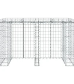 Schanskorf voor vuilnisbak 192x91x120 cm gegalvaniseerd ijzer Manden En Bakken