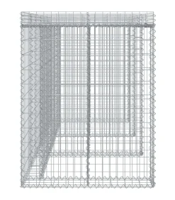 Hot Schanskorf voor vuilnisbak 270x91x120 cm gegalvaniseerd ijzer Manden En Bakken