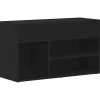 New Schoenenbank met plank Zwart eiken 80 x 30 x 45 cm Bewerkt hout Organiseren