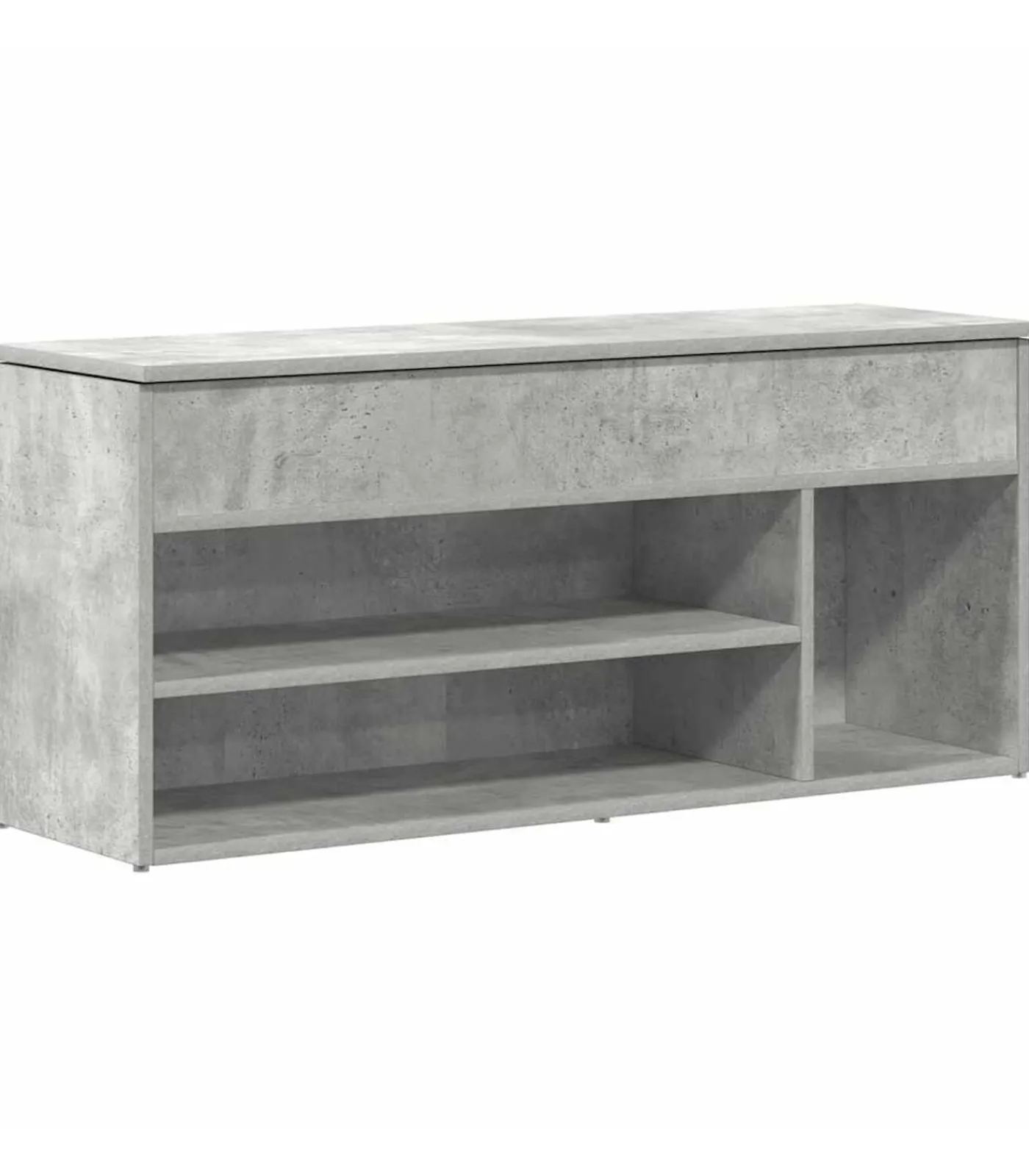 Best Schoenenbank 102x30,5x45 cm bewerkt hout betongrijs Organiseren