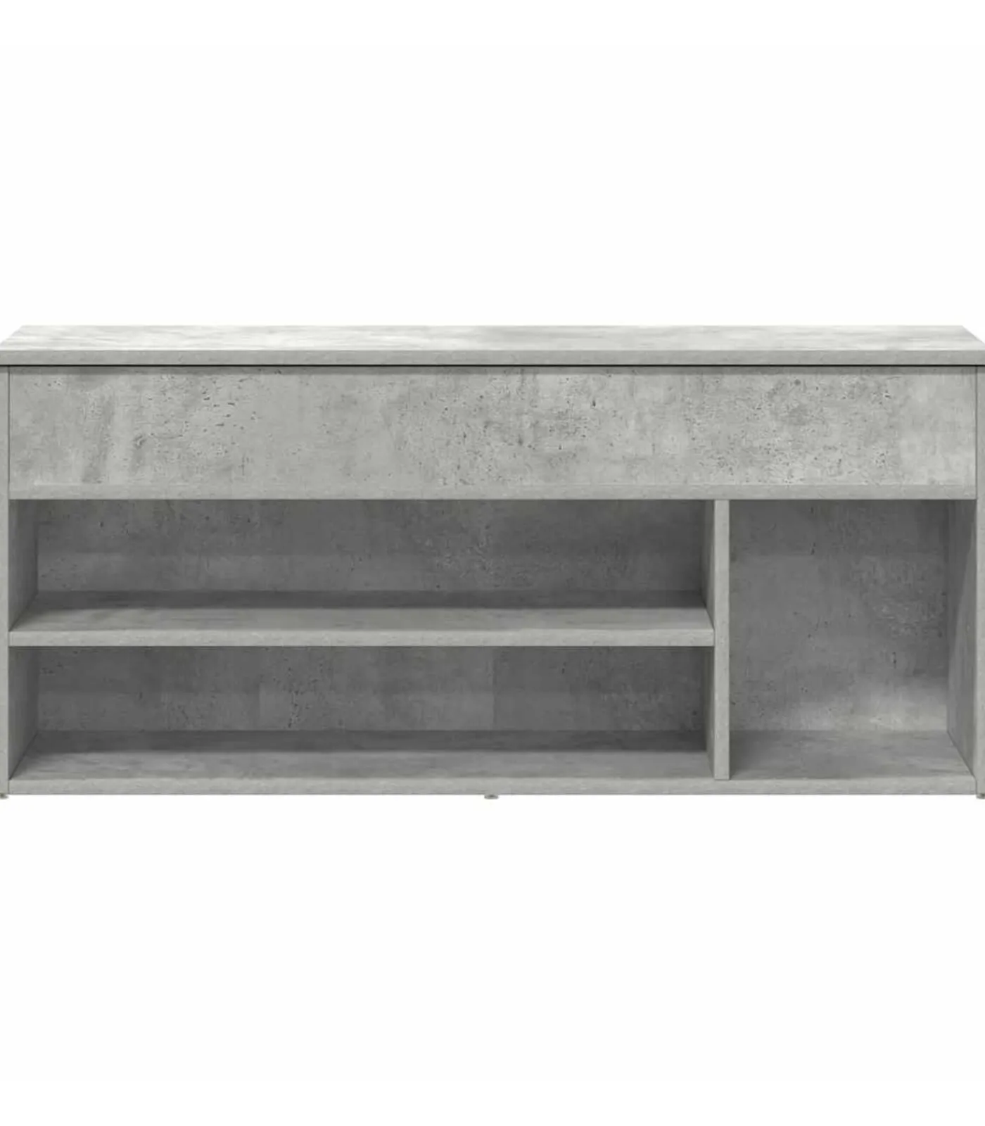 Best Schoenenbank 102x30,5x45 cm bewerkt hout betongrijs Organiseren
