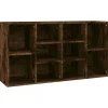 Sale Schoenenbank 103x30x55 cm bewerkt hout gerookt eikenkleurig Organiseren