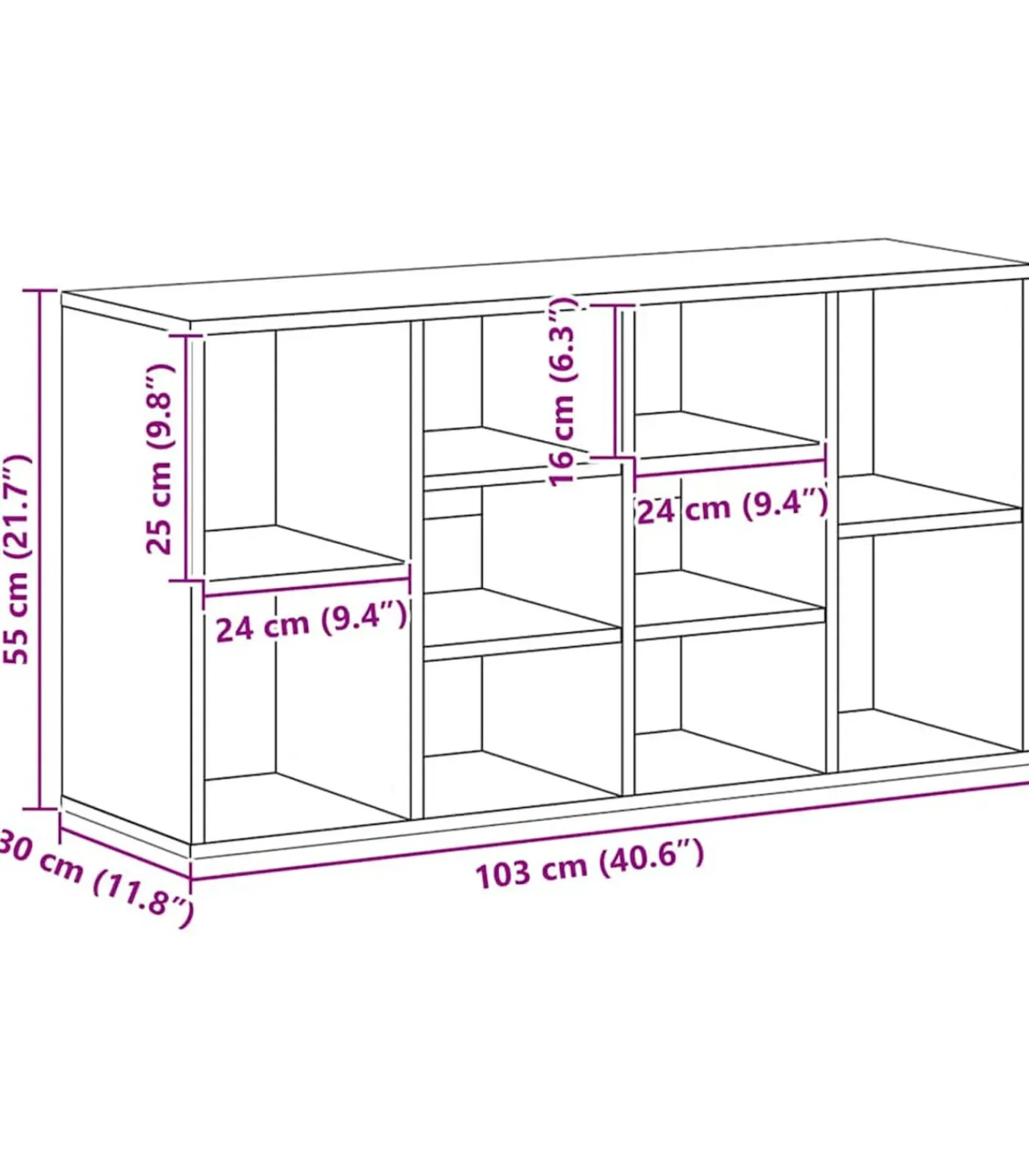Sale Schoenenbank 103x30x55 cm bewerkt hout gerookt eikenkleurig Organiseren