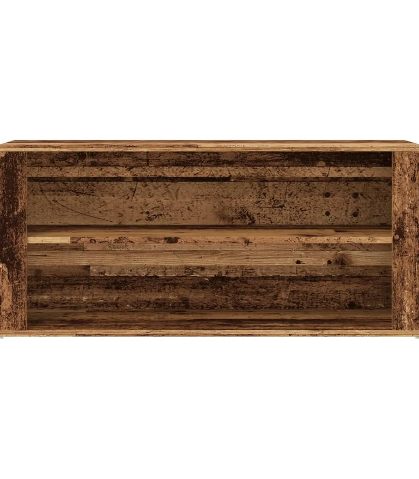 Clearance Schoenenbank 100x35x45 cm bewerkt hout oud houtkleurig Organiseren
