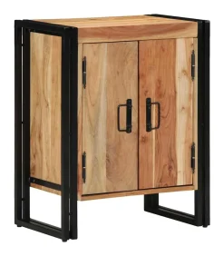 Best Schoenenkast met plank Zwart 30 x 30 x 40 cm Massief acaciahout Organiseren