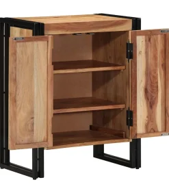 Best Schoenenkast met plank Zwart 30 x 30 x 40 cm Massief acaciahout Organiseren