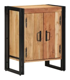 Best Schoenenkast met plank Zwart 30 x 30 x 40 cm Massief acaciahout Organiseren