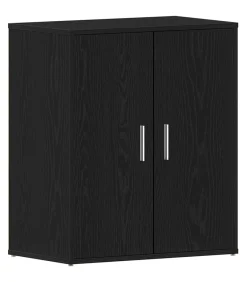 Schoenenkast met plank Zwart eiken 60 x 35 x 70 cm Bewerkt hout Organiseren