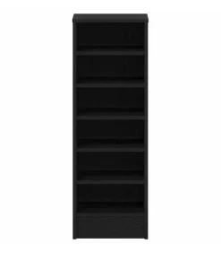 Outlet Schoenenkast met plank Zwart eiken 32 x 35 x 90 cm Bewerkt hout Organiseren