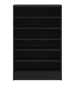 New Schoenenkast met plank Zwart eiken 60 x 35 x 92 cm Bewerkt hout Organiseren