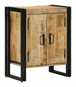 Clearance Schoenenkast met plank Zwart 30 x 30 x 40 cm Massief mangohout Organiseren