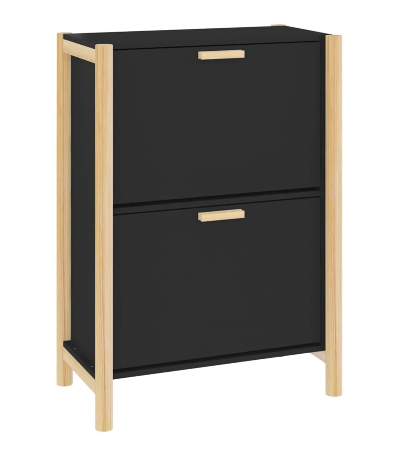 New Schoenenkast 57,5x33x80 cm bewerkt hout zwart Organiseren