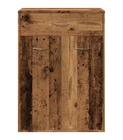 Outlet Schoenenkast 60x35x84 cm bewerkt hout oud houtkleurig Organiseren