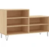 Discount Schoenenkast 102x36x60 cm bewerkt hout sonoma eikenkleurig Organiseren