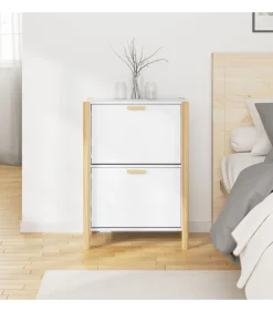 Sale Schoenenkast 57,5x33x80 cm bewerkt hout wit Organiseren