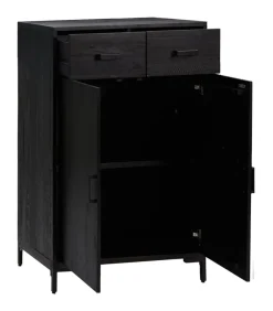 Sale Schoenenkast 75x40x110 cm massief grenenhout zwart Organiseren