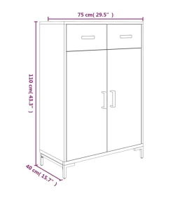 Sale Schoenenkast 75x40x110 cm massief grenenhout zwart Organiseren