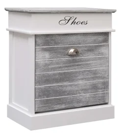 Sale Schoenenkast 50x28x58 cm paulowniahout grijs Organiseren