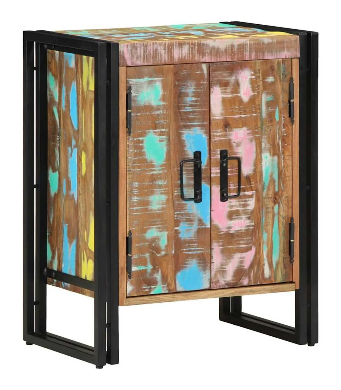 Outlet Schoenenkast Zwart 30 x 30 x 40 cm Massief gerecycled hout Organiseren