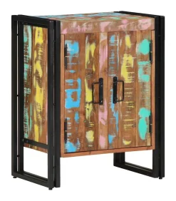 Outlet Schoenenkast Zwart 30 x 30 x 40 cm Massief gerecycled hout Organiseren