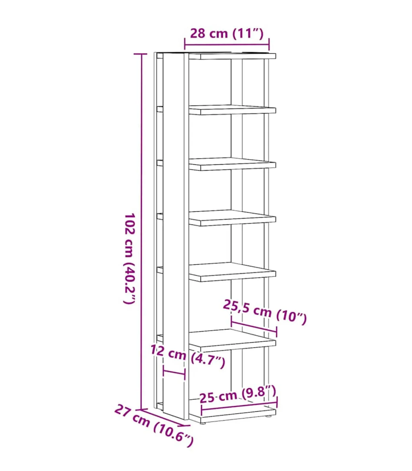 Hot Schoenenkasten 2 st 28x27x102 cm bewerkt hout artisanaal eiken Organiseren
