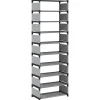 Best Schoenenrek 10-laags 54x28x158 cm nonwoven stof grijs Organiseren