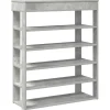 Online Schoenenrek 80x30x98 cm bewerkt hout betongrijs Organiseren