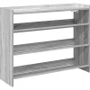 Best Schoenenrek 80x25x62 cm bewerkt hout grijs sonoma eikenkleur Organiseren