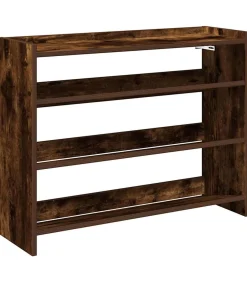 Hot Schoenenrek 80x25x62 cm bewerkt hout gerookt eikenkleurig Organiseren