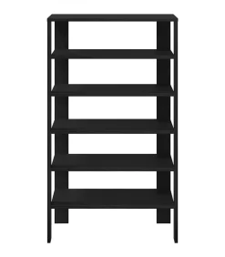 Discount Schoenenrek 61x32x105 cm bewerkt hout zwart Organiseren
