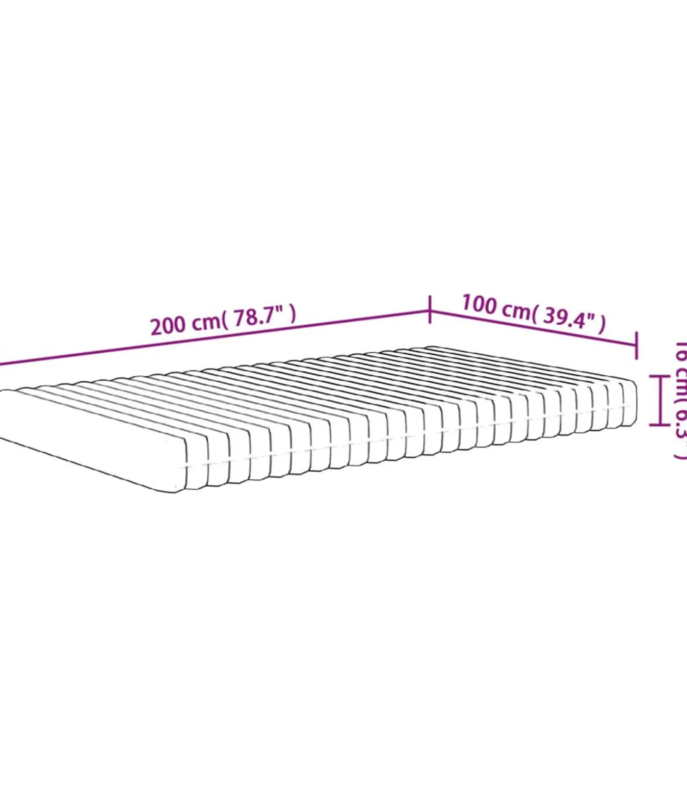Discount Schuimmatras middelzacht 100x200 cm Matrasbeschermer
