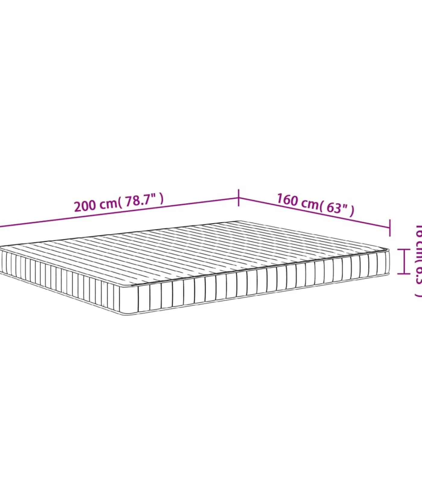 Clearance Schuimmatras middelzacht 160x200 cm Matrasbeschermer