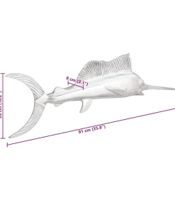 Outlet Sculptuur Zilver 91 x 8 x 26 cm Aluminium Decoratie