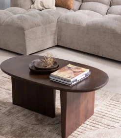 Best Seam Salontafel - Mango Hout - Walnoot - 40x110x60 Tafels