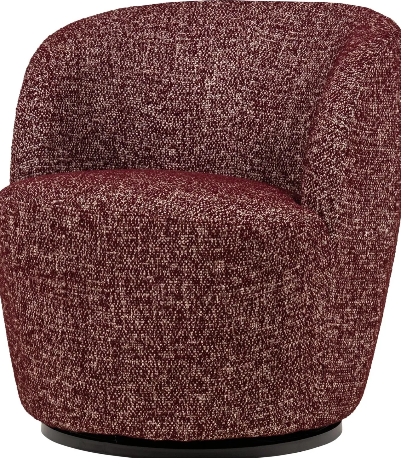 Sale Serra Draaifauteuil - Melange Stof - Bordeauxrood - 68x70x77 Zetels