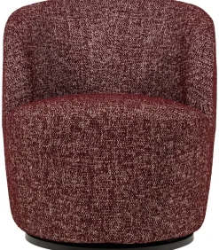 Sale Serra Draaifauteuil - Melange Stof - Bordeauxrood - 68x70x77 Zetels