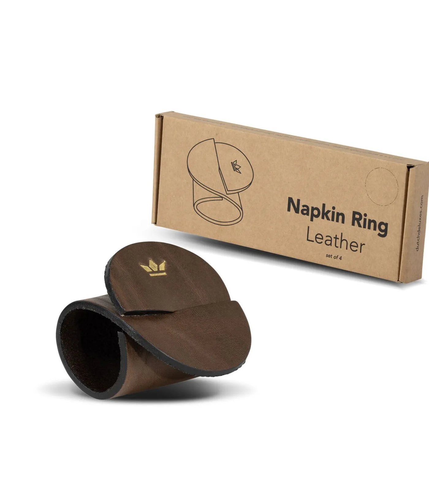 Hot Servetringen - 4 stuks - Vintage Bruin Keuken- & Tafellinnen