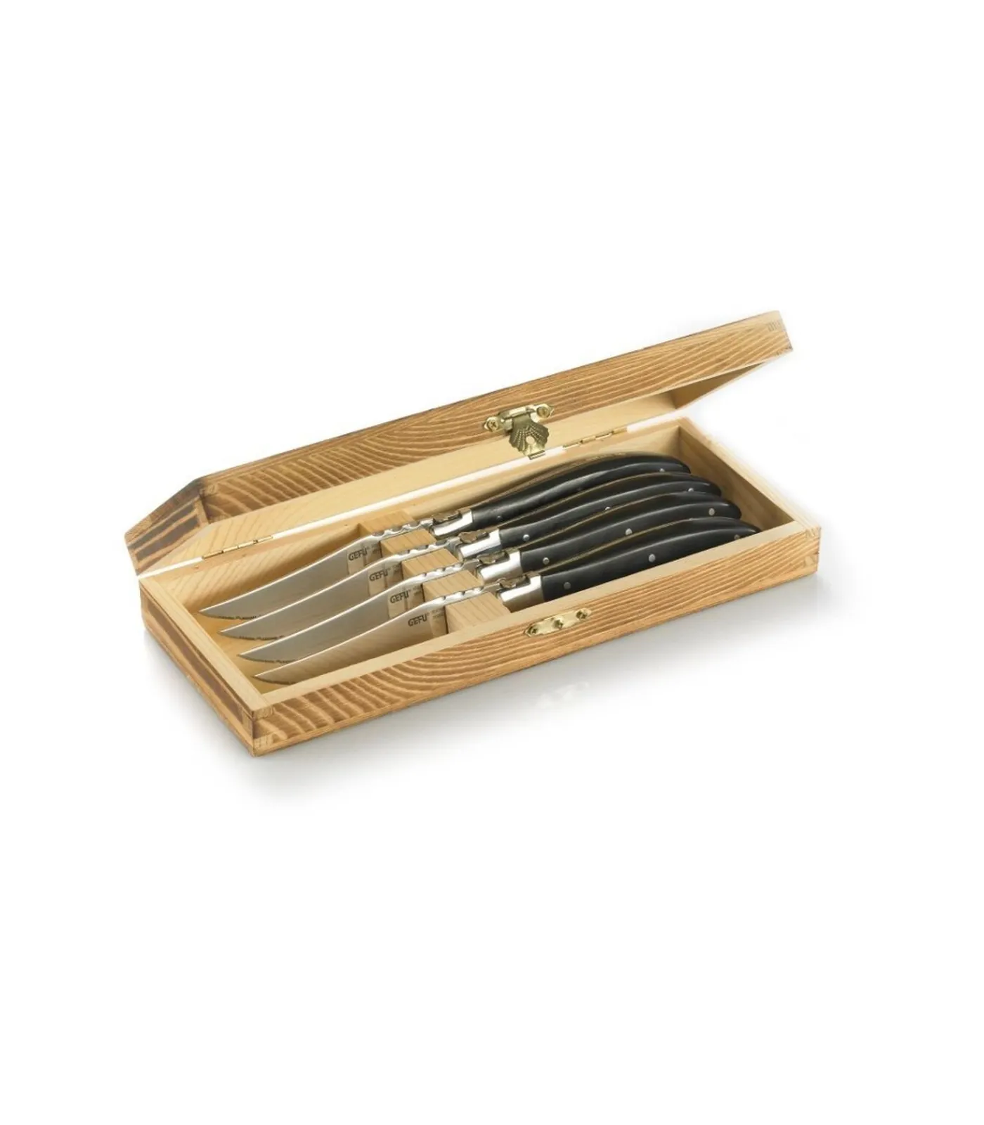 Set steakmessen BASCO, 4 stuks in hoogwaardige dennenhouten box Bestek