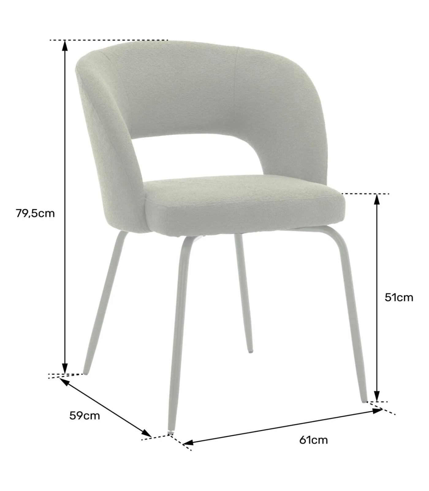 Online Set van 2 FLAVIA beige lussenstoffen stoelen Stoelen