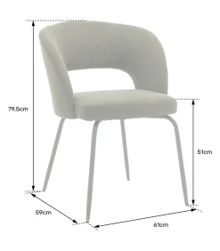 Sale Set van 2 FLAVIA stoelen van groene lusstof Stoelen