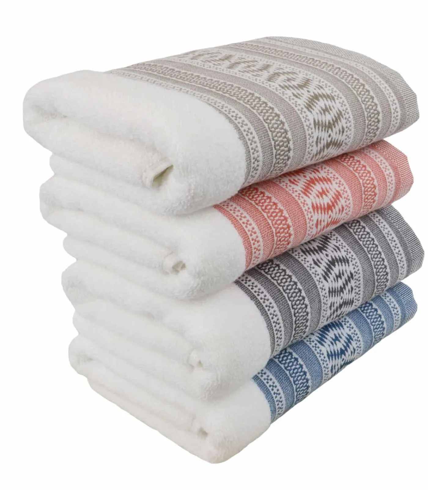 Discount Set van 2 katoenen badstof flannels om te borduren Washandjes