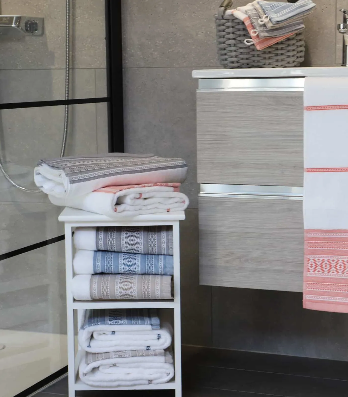 Discount Set van 2 katoenen badstof flannels om te borduren Washandjes