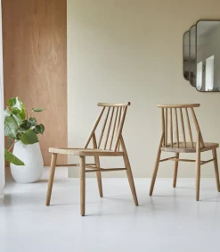 Best Set van 2 stoelen in massief acaciahout Léa Stoelen