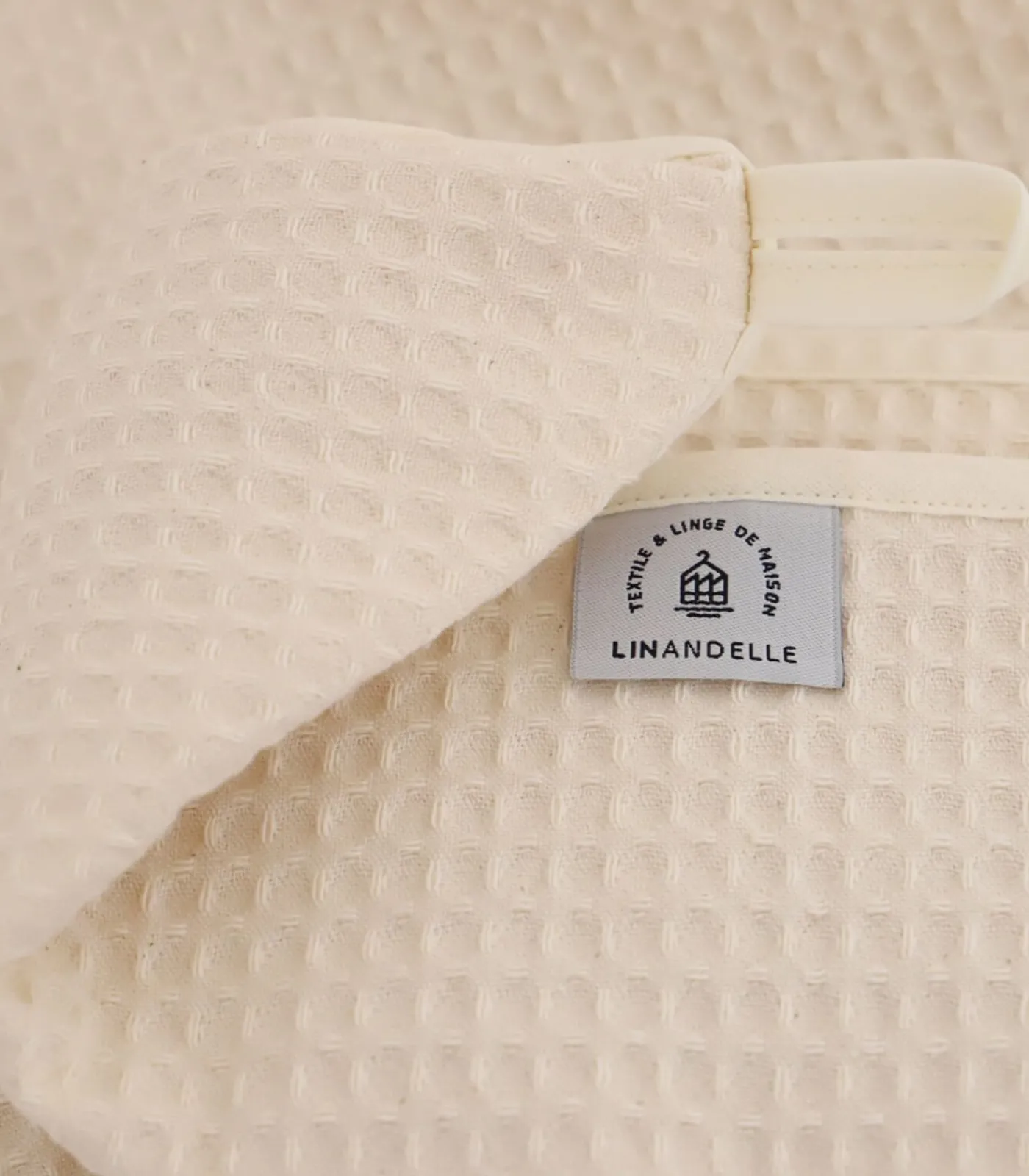 Discount Set van 2 witte katoenen washandjes Washandjes