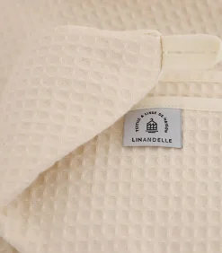 Set van twee witte katoenen honingraathanddoeken 50x100 cm Handdoeken